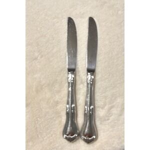 2-Gorham VALCOURT Dinner Knives Stainless Glossy‎